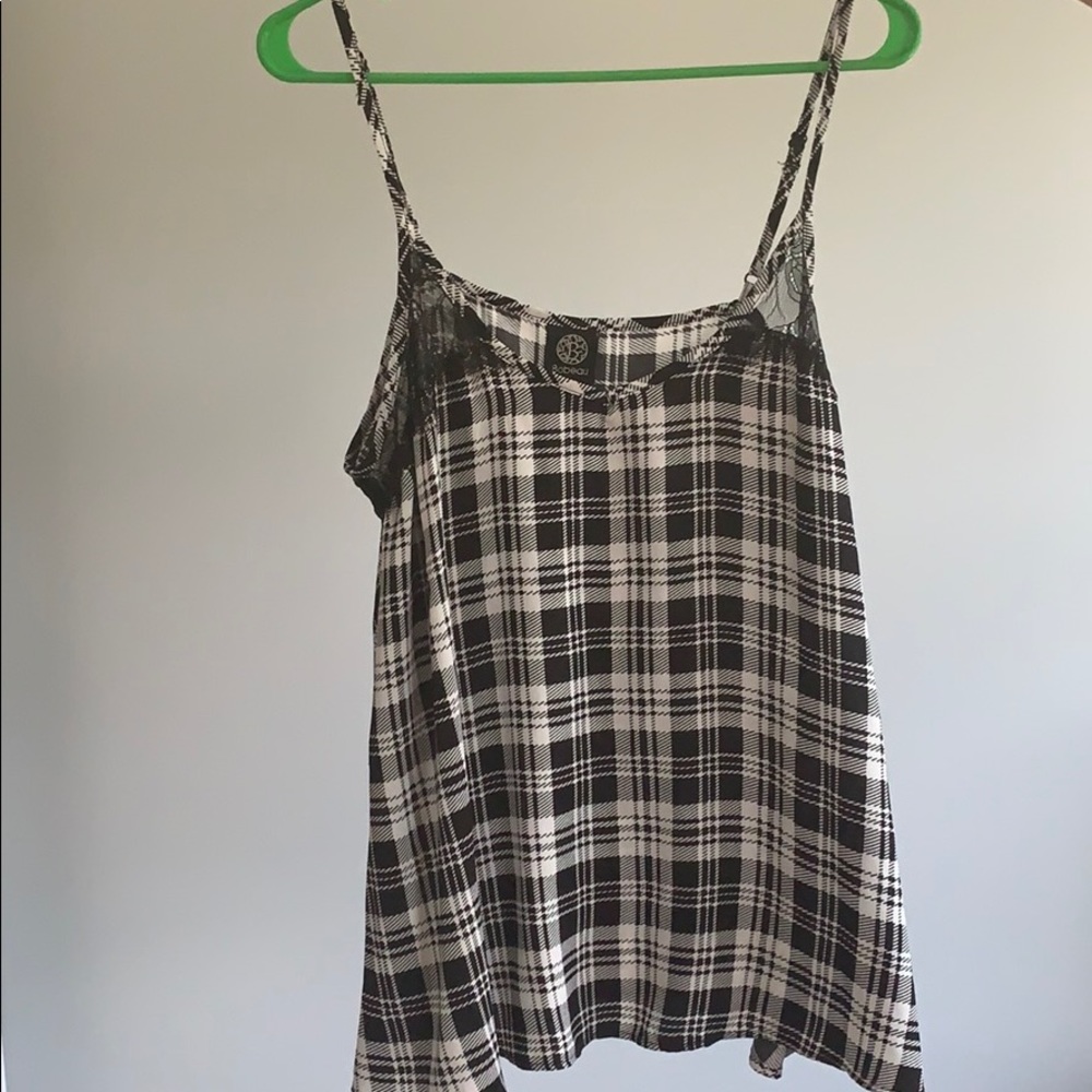 Bobeau plaid tank top